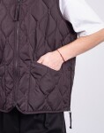 Taion Unisex Military Zip V-Neck Down Vest D.CHOCO M