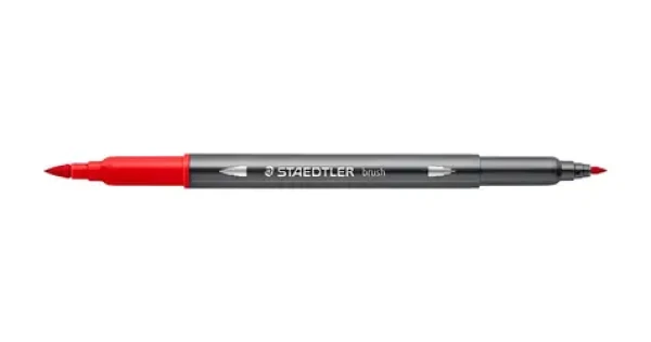 Staedtler Obojstranné akvarelové fixky 18 ks / Fixy / 18 farieb / Okrúhly a štetcový hrot / Stopa 0,5-6 mm (3001 TB18)