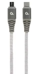Cablexpert CC-USB2B-CMMBM-1.5M / Kábel / USB-C - Micro-USB / bavlnený oplet / 1,5 m (CC-USB2B-CMMBM-1.5M)