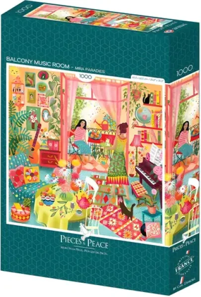 PIECES PEACE Štvorcové puzzle Hudobná izba s balkónom