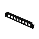 Lanview LKS675BL čierna / Patch panel / 10 "/ 8 portov / 1U / pre Keystone / nesadený (LKS675BL)