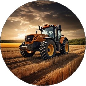 Jedlý papier traktor na poli žltý 19,5 cm - Pictu Hap - Pictu Hap