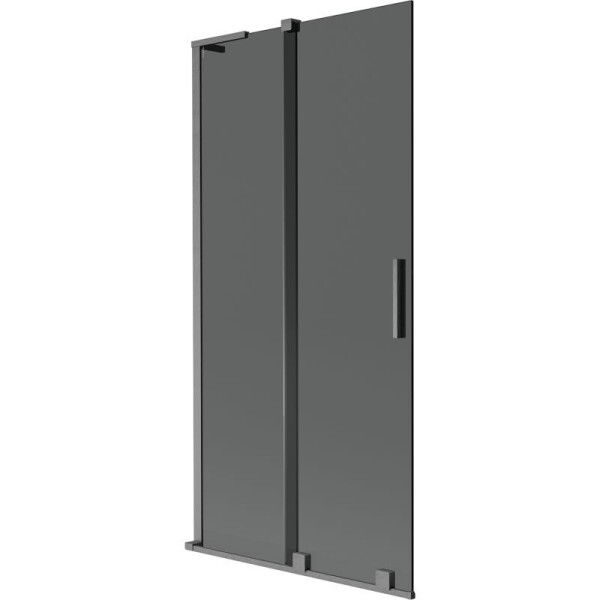 MEXEN/S - Velar L dvojkrídlová posuvná vaňová zástena 95 x 150, grafit, grafit kartáčovaná 896-095-003-41-66