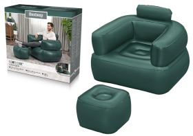 Mamido Nafukovacie kreslo Bestway 75137 tmavo zelené