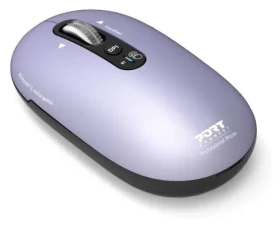 PORT CONNECT Pure MAC fialová / Bezdrôtová nabíjacia myš / Bluetooth / FreeWheel / 3200 DPI / USB-C (910502)