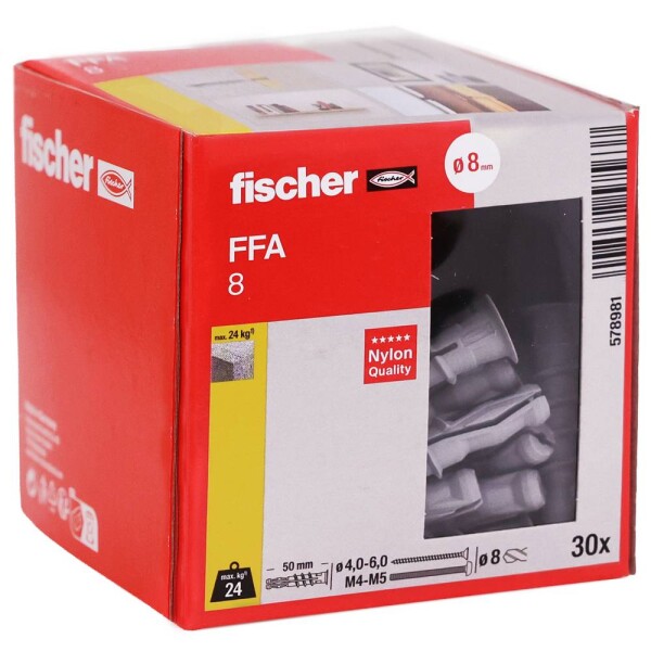 Fischer kotva do pórobetónu 50 mm 578981 30 ks; 578981