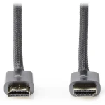 Nedis Profigold High Speed HDMI 5 m šedá / Kábel HDMI / 4K 60Hz / Ethernet / pozlátené konektory (CVTB34000GY50)