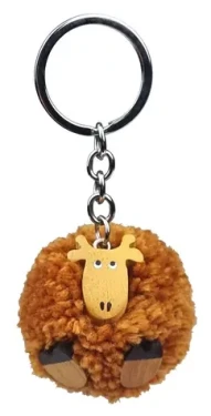 2Kids Toys Drevená kľúčenka pompon Žirafa
