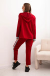 Dámsky viskózový set s lampášmi a športovou bundou červený UNI