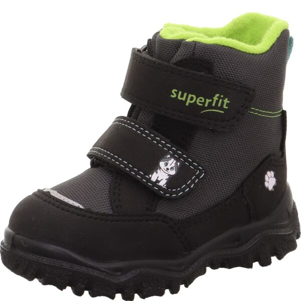 Detské zimné topánky HUSKY1 Black/Light Green Superfit 1-006047-0020 - 27