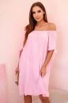 Dámske viskózové šaty 81785 candy pink - Kesi UNI