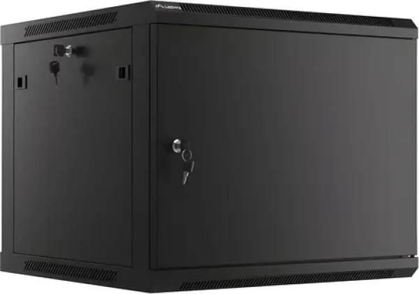 Lanberg WF01-6609-00B čierna / Nástenný rozvádzač / 19" / 9U / 600x600 mm / kovové dvere (WF01-6609-00B)