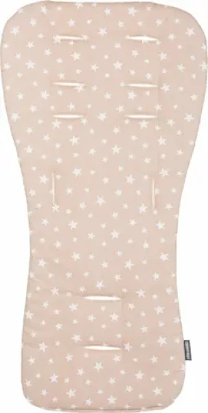 CHIPOLINO Mäkká podložka do kočíka Beige stars (160006)