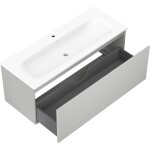MEXEN/S - Orio kúpeľňová skrinka 120 cm s umývadlom Vela, 1 šuplík, sivá mat/biela mat 91A10-12047-1-BF62-W23M01