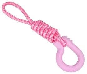 HUHUBAMBOO Plávajúce lanová hračka TPR ružová / Hračka pre psov / Preťahovadlo (356635)