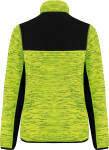 WK WK 9109 Dámska pracovná pletená fleecová bunda 20.9109 fluorescenčná žltá melírovaná/čierna fluorescent yellow melange/black S