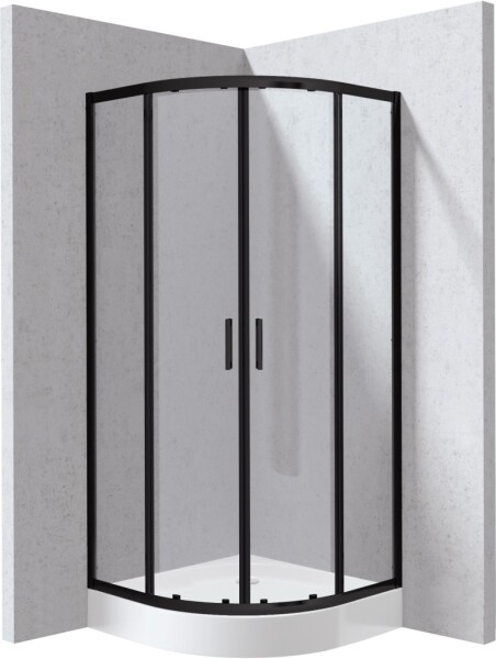 DEANTE - Funkia Evo štvrťkruhový kút s vaničkou, 90x90 cm KYPZN099P