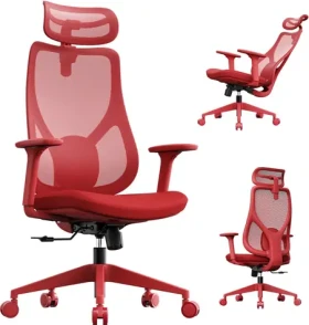 SENSE7 MOYO červená / Kancelárske ergonomické kreslo / nosnosť 150 kg (5902659848604)