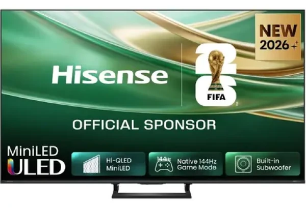 50" Hisense 50E8S čierna / UHD / QLED / MiniLED / 144Hz / HDMI / Wi-Fi / DVB-T2CS2 / subwoofer (50E8S)