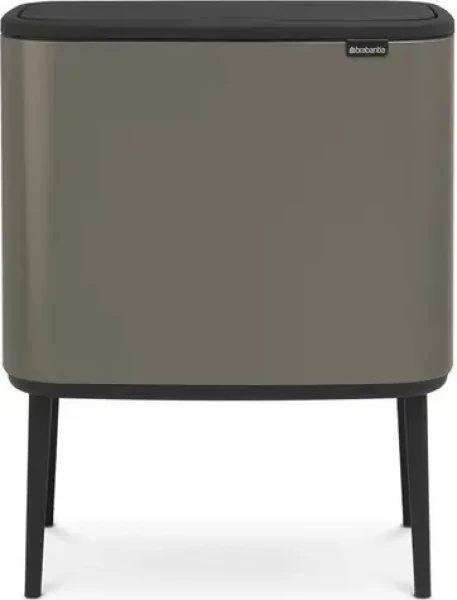 Brabantia Bo Touch Odpadkový kôš na triedený odpad 3 x 11 L strieborná / 54 x 68 x 31.2 cm (316043)