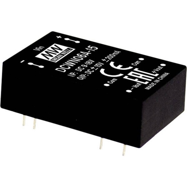 MEAN WELL DCWN06C-05 DC / DC menič napätia, modul 500 mA 6 W Počet výstupov: 2 x; DCWN06C-05