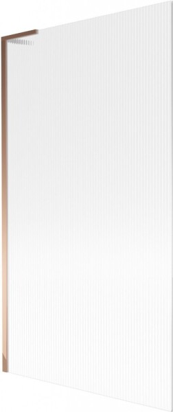 MEXEN/S - Next L vaňová zástena FIX 100 x 150, prúžky, ružové zlato 895-100-000-03-09-60