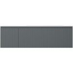 MEXEN/S - Rivel kúpeľňová skrinka 160 cm s umývadlom Vela pravá, 1S, 1D, reliéf, grafit/biela mat 91A23-16047-3-BBFF66-W23P01