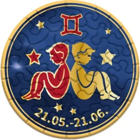 CURIOSI Okrúhle puzzle Zverokruh: Blíženci
