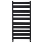 CERANO - Kúpeľňový radiátor Marco - bočné pripojenie - 816W - čierna matná - 1125x550 mm LIV-WP-10-55