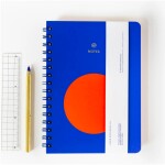 A-JOURNAL collection Linajkovaný zápisník v krúžkovej väzbe Blue / Orange A5