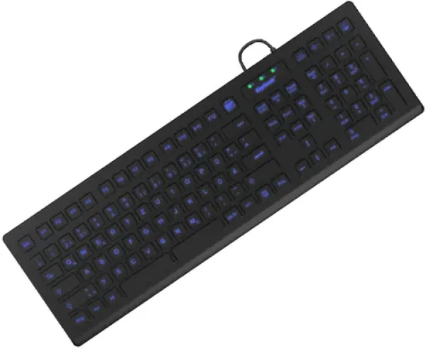Keysonic KSK-8031INEL-B čierna / Priemyselná klávesnica / Silikón / DE / USB (60529)