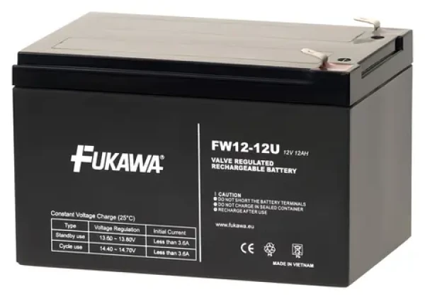 Fukawa FW 12-12U / Olovený akumulátor / 12V / 12 Ah / Faston F2 6,3 mm / AGM (12157)