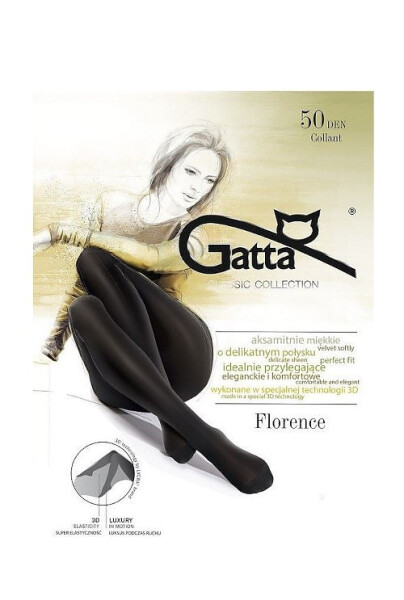 Dámske pančuchové nohavice Gatta Florence 50 deň 5XL nero 5-XL