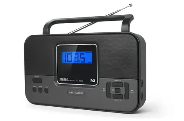 Muse M-087 R čierna / Prenosné rádio / FM / MW / budík / LCD / 3.5mm (M-087R)