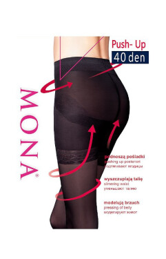 Dámske Mona Push-Up 40 den 5-XL 5-XL