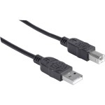 Manhattan USB kábel USB 2.0 USB-A zástrčka, USB-B zástrčka 5.00 m čierna 337779; 337779 - Manhattan 337779