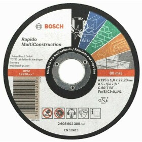 BOSCH 2608602385 / Viacúčelový rezací kotúč / Priemer 125 x 22.23 mm / Šírka rezu 1 mm (2608602385)