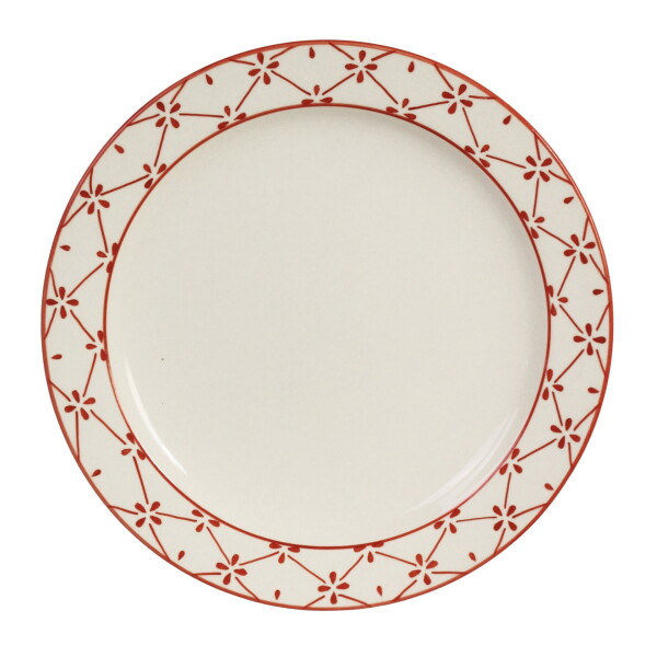 Strömshaga Keramický tanier Marion Clover Red Ø 26 cm