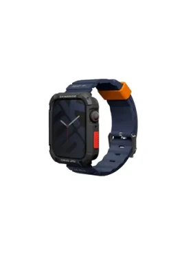 SKINARMA SHOKKU silikónový remienok pre Apple Watch 45/44/42 mm modrá (8886461241785)