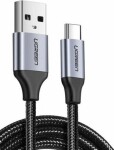 Ugreen 60126 Kábel USB-A (M) - USB-C (M) 1m čierna / opletený (6957303861262)