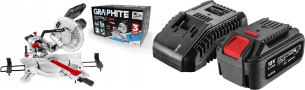 Graphite Ukośnica Graphite 58GE121 18 V 210 mm + akumulator 4 Ah z ładowarką 58GE132