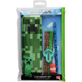 Školský set Minecraft - peračník, pravítko, guma