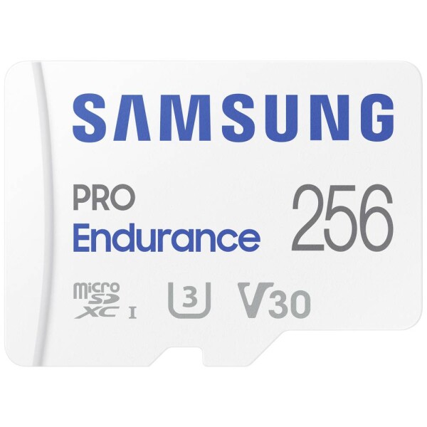 SAMSUNG PRO Endurance microSDXC 256GB + SD adaptér / Class 10 / UHS-I / U3 / čítanie: 100MBs / zápis: 40MBs (MB-MJ256KA/EU)