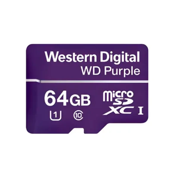 WD Purple MicroSDXC 64 GB / Pamäťová karta / UHS-I U1 / Class 10 / R: 80 MB/s / W: 50 MB/s (0109-266)