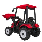 Mamido Detský elektrický traktor MEGA D68 24V s prívesom červený