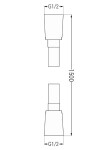 MEXEN/S - Cube DR02 podomietkový vaňový SET s vytokovou hubicou + slim sprcha 30, zlatý 77503DR0230-50