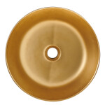 INVENA - Umývadlo na dosku KOS TREND 42 cm, kruhové čierna zlatá CE-38-017-C