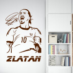 Veselá Stena Samolepka Futbalista Zlatan Ibrahimovič Farba: šedá, Veľkosť: 40 x 27 cm