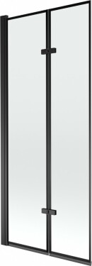 MEXEN - Castor vaňová zástena 2-krídlo 80 x 150, čierna vzor, čierna 892-080-002-70-70