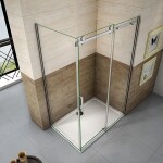 H K - Sprchovací kút DIAMOND 150x70 L/P variant vrátane sprchovej vaničky z liateho mramoru SE-DIAMOND15070/SE-THOR-15070
